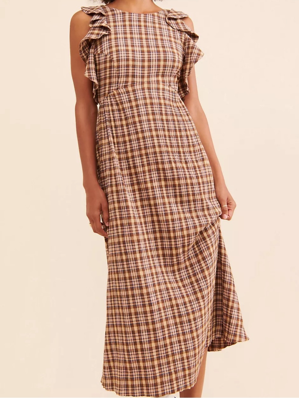 Anthropologies Nuuly The Odells Brown Brook Midi Dress